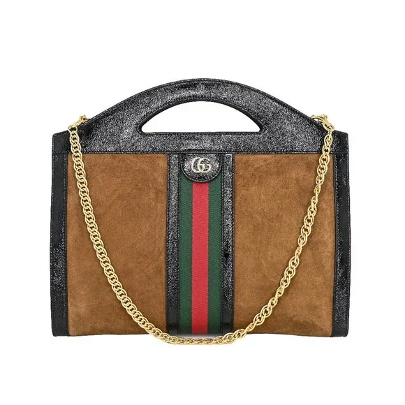 Gucci Ophidia Cut Out Suede & Leather Top Handle/ Shoulder - Picture 3 of 10